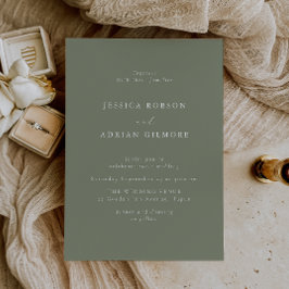 Invitación Sage Green Dream Modern Minimal Boda