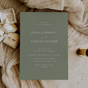 Invitación Sage Green Dream Modern Minimal Boda