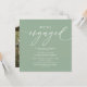 Invitación Sage Green Engagement Party Square Invitation (Anverso/Reverso In Situ)