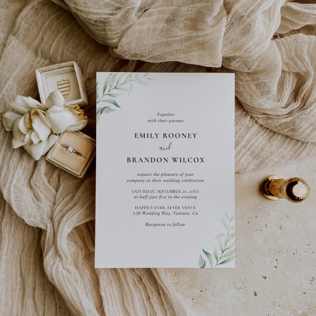 Invitación Sage Green Eucalyptus Elegante Boda (Subido por el creador)