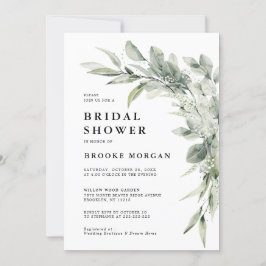 Invitación Sage Green Eucalyptus Minimalista Bridal Shower In