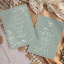 Sage Green Floral All in One Wedding