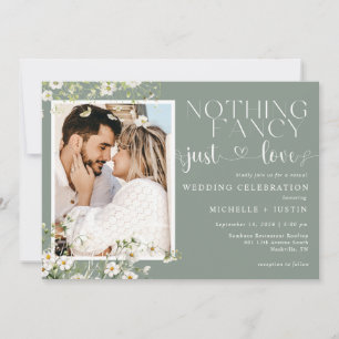 Invitación Sage Green Floral Casual Boda solo ama