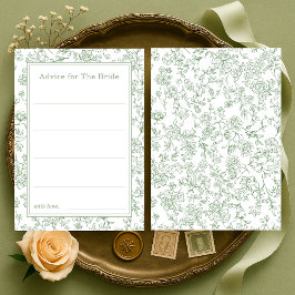 Invitación Sage Green French Advice for the Bride