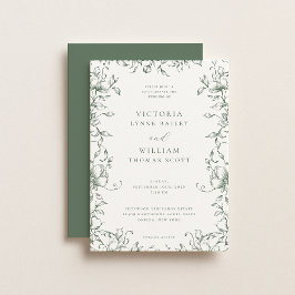 Invitación Sage Green Garden Boda Floral