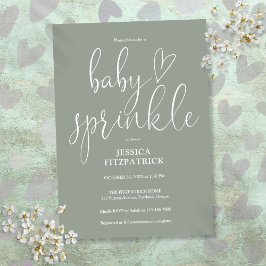 Invitación Sage Green Gender Neutral Baby Sprinkle Shower