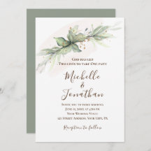 Sage Green Gold Floral Christian Boda