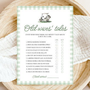 Invitación Sage Green Golf Old Wives Tales Juego de Baby Show