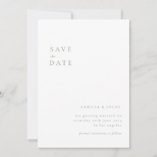 Invitación Sage Green Green Minimalista Text and Photo Save t