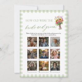 Invitación Sage Green How Old Were The Bride & Groom Game