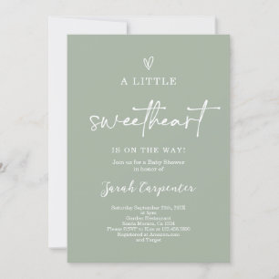 Invitación Sage Green Little Scuarto Baby Shower
