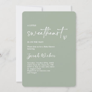 Invitación Sage Green Little Scuarto Baby Shower