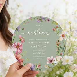Invitación Sage Green Love in Bloom Floral Bridal Shower