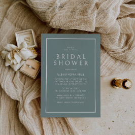 Invitación Sage Green Minimal Moderno Bridal Shower