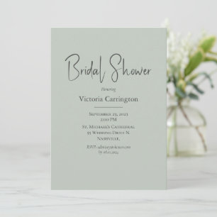 Invitación Sage Green Modern Bridal Shower