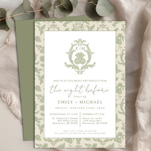 Invitación Sage Green Perfect Pear Night Antes De Invitar A L