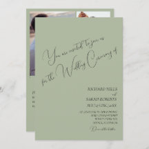 Sage Green Personalizado moderno Boda de Collage d