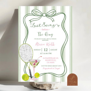 Invitación Sage Green Quirky Tennis Bridal Shower