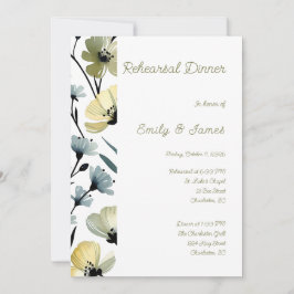 Invitación Sage Green & Soft Yellow Botanical Wedding