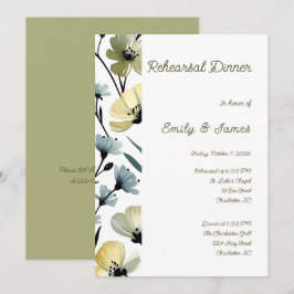 Invitación Sage Green & Soft Yellow Botanical Wedding