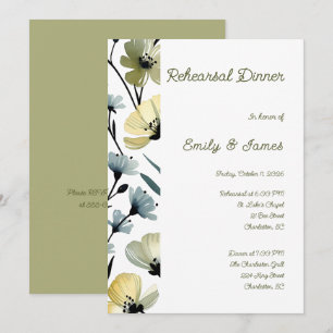 Invitación Sage Green & Soft Yellow Botanical Wedding