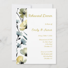 Invitación Sage Green & Soft Yellow Botanical Wedding