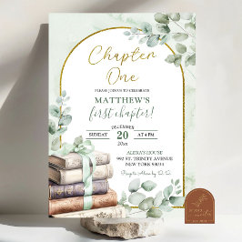 Invitación Sage Green Storybook Chapter One Birday In