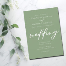 Sage Green Typography Simple Outdoor Boda