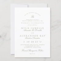 Sage Green White Classic Elegante Boda formal