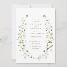 Invitación Sage Green Wildflower Rustic Boho Bridal Shower