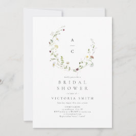 Invitación Sage Green Wildflower Rustic Boho Bridal Shower