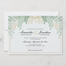 Sage Green y Gold Greenery Boda