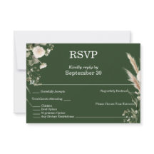 Sage Green y Pampas Boho RSVP