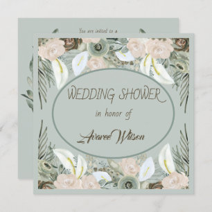 Invitación Sage Green y Vanilla Cream Shower