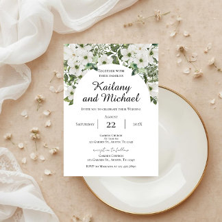 Invitación Sage Greenery Wedding Invitation