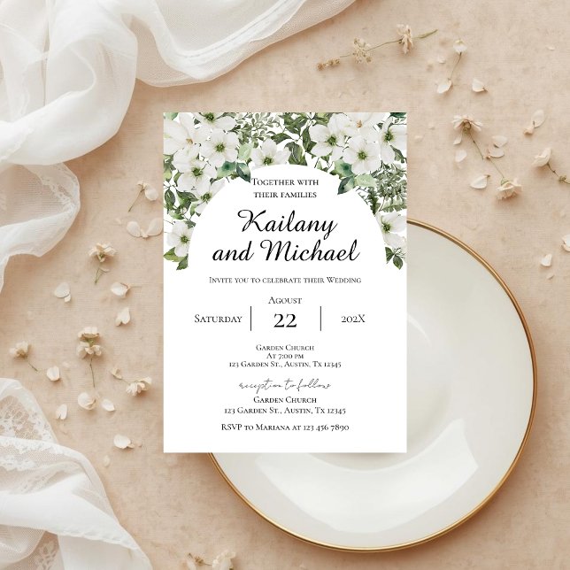 Invitación Sage Greenery Wedding Invitation (Subido por el creador)