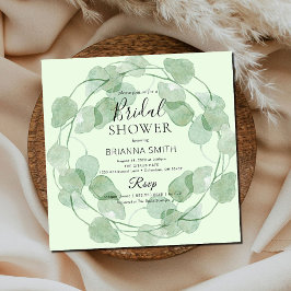 Invitación Sage GreenWatercolor Greenery Bridal Shower