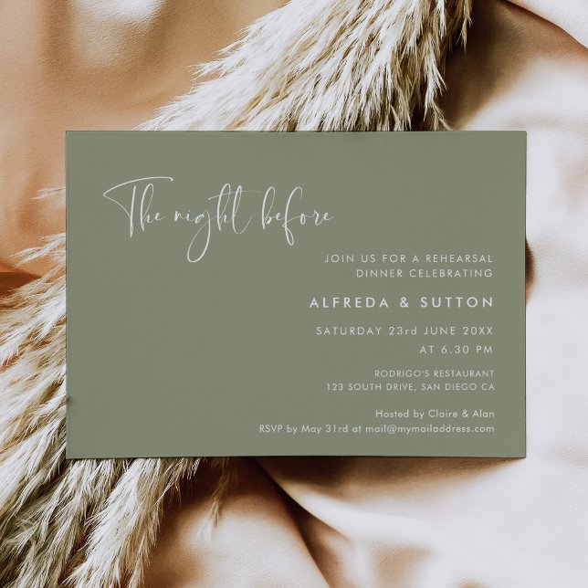 Invitación Sage La noche antes de la cena (Subido por el creador)