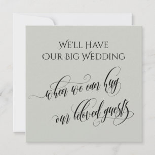 Invitación Sage Ligero Cuando Podemos Abrazarte Boda Pospuest
