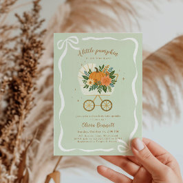 Invitación Sage Little Pumpkin Baby Sprinkle