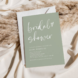 Invitación Sage Sage Green Bridal Shower