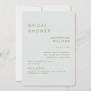 Invitación Sage Sage Modern Bridal Shower