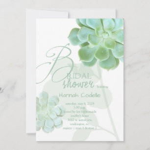 Invitación Sage Succulents Cactus Bridal Shower