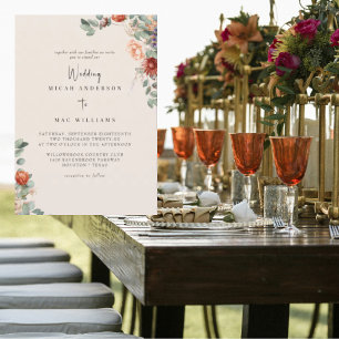 Invitación Sage & Terracotta Sin Padres Boda