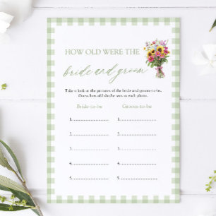 Invitación Sage Verde ¿Cuántos Años Tenían la Novia y el Novi