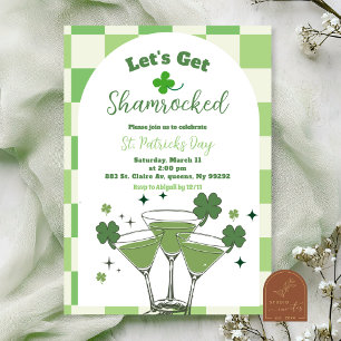 Invitación Sage Verde Peppy Día de San Patricio