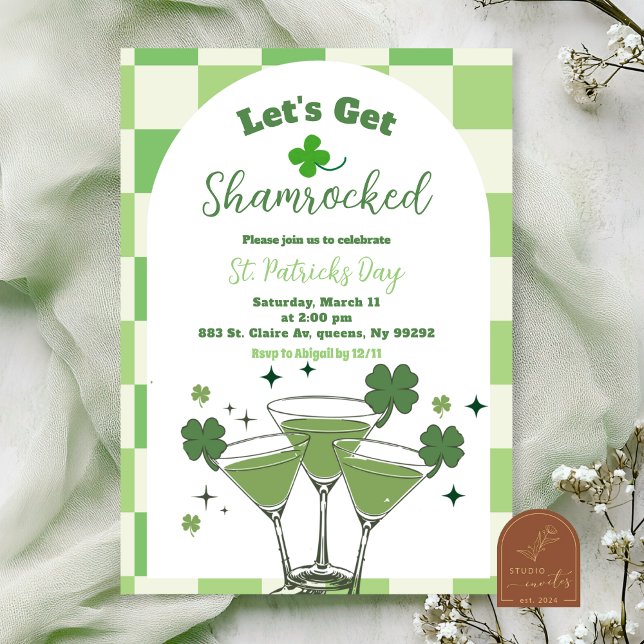 Invitación Sage Verde Peppy Día de San Patricio (Subido por el creador)