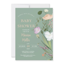Sage Wildflower Baby Shower