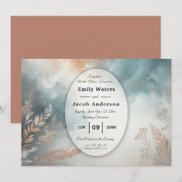 Invitación Sage y Terracotta Stardust Skies Boda