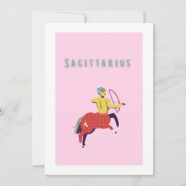 Invitación Sagitario Rosa, zodiaco, signo zodiacal